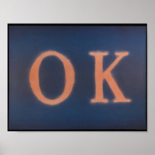 Póster Edward Ruscha - OK (Estado I) - 1990