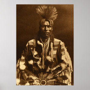 Póster Edward S Curtis un chulo de Piegan