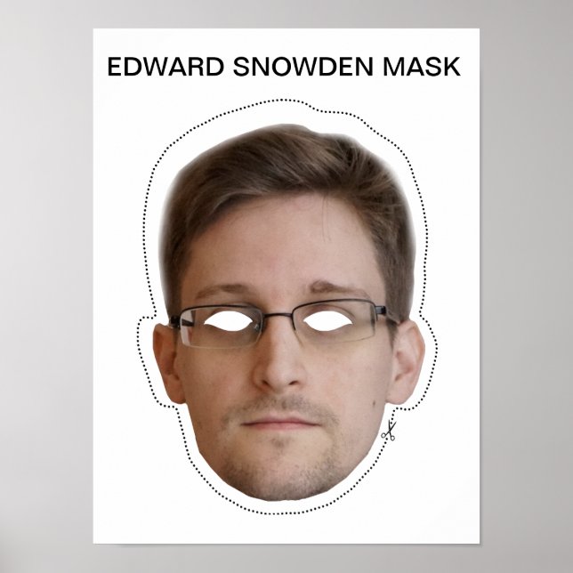 Póster Edward Snowden Mask (Frente)