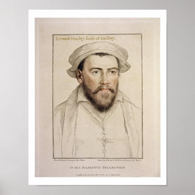 Póster Edward Stanley Earle of Darby (1508-1572) engraved (Frente)