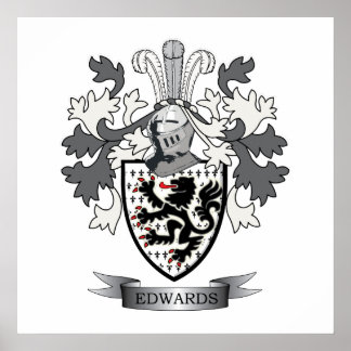Póster Edwards Family Crest Coat of Arms