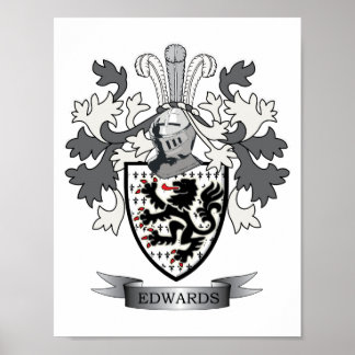 Póster Edwards Family Crest Coat of Arms
