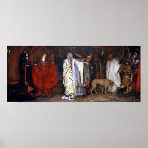 Póster Edwin Austin Abbey King Lear, Acto I, Escena I