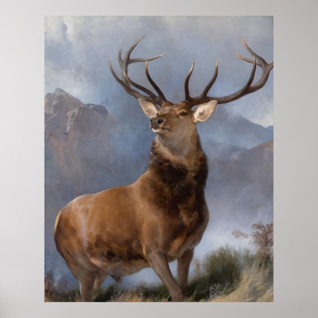 Póster Edwin Henry Landseer | El Monarca del Glen (Frente)