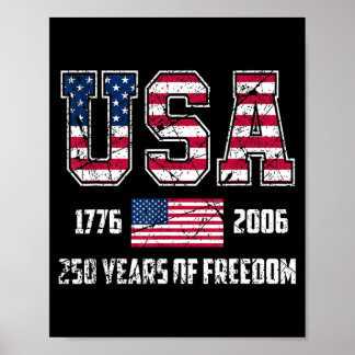 Póster EE. UU. 250 años de libertad 1776 2026 250.º anive