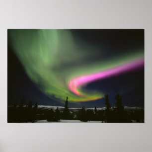 Póster EE. UU., Alaska, Chena Hot Springs. Aurora 2