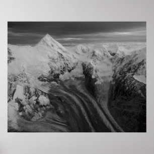 Póster EE. UU., Alaska, Parque Nacional Denali, Vista aér