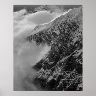 Póster EE. UU., Alaska, Parque Nacional Denali, Vista aér