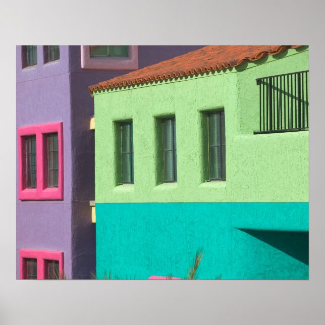 Póster EE. UU., Arizona, Tucson: Centro: La Placita (Frente)