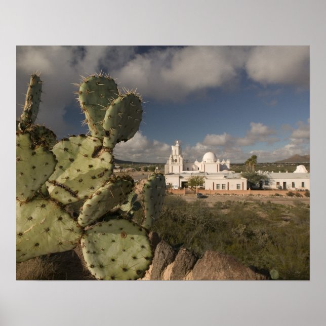 Póster EE. UU., Arizona, Tucson: Misión San Xavier del Ba (Frente)