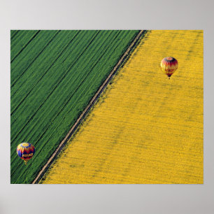 Póster EE. UU., Arizona, Val Vista. Globos aerostáticos s