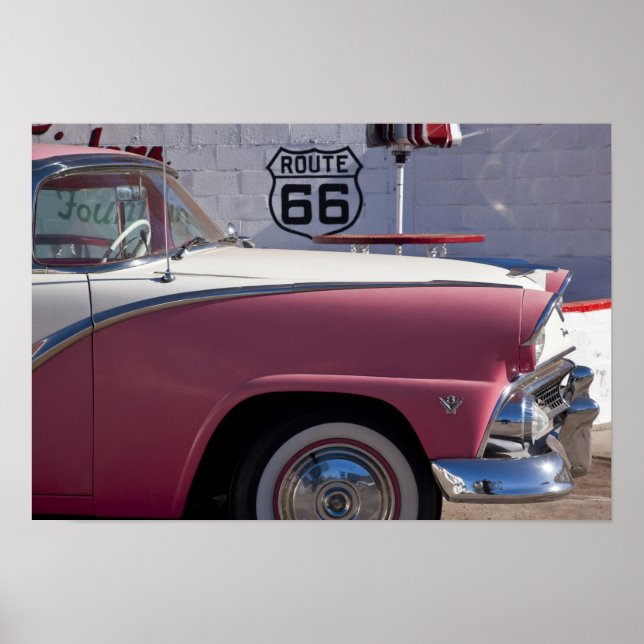 Póster EE. UU., Arizona, Williams. Pueblo de Rt. 66, años (Frente)