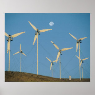 Póster EE. UU., California, Altamont Pass, generadores eó