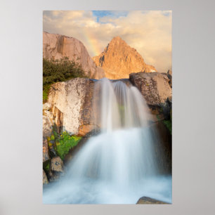 Póster EE. UU., California, Bosque Nacional Inyo. Cascada