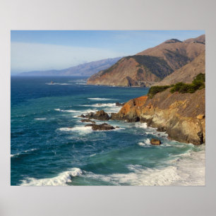 Póster EE. UU., California, costa de Big Sur