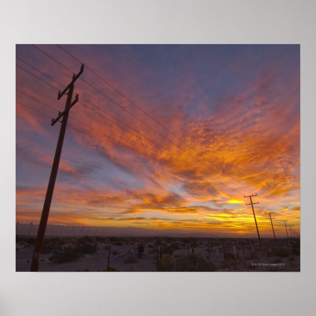Póster EE.UU., California, Palm Springs, línea de aliment (Frente)