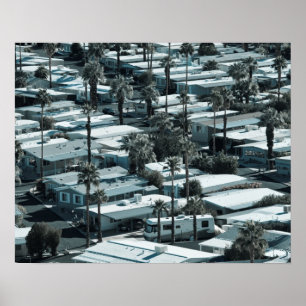 Póster EE. UU., California, Palm Springs. Parque de casas