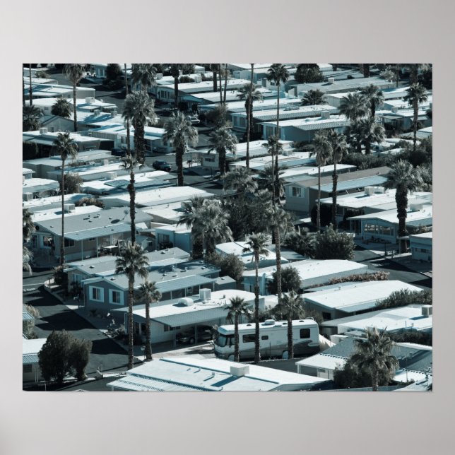 Póster EE. UU., California, Palm Springs. Parque de casas (Frente)