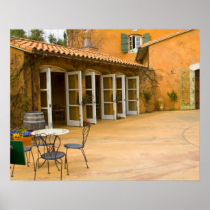 Póster EE. UU., California, Valle de Sonoma, Patio en Via