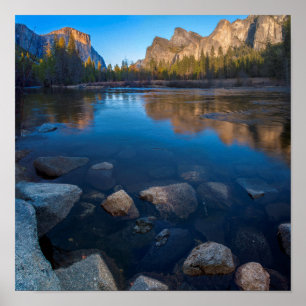 Póster EE. UU., California. Vista del valle de Yosemite 2