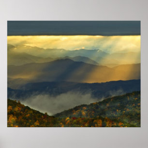 Póster EE. UU., Carolina del Norte, Grandes Montañas Hume