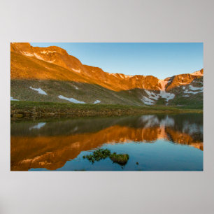 Póster EE. UU., Colorado, Mt. Evans. Reflejo del lago Sum