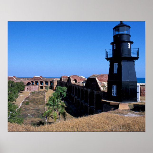 Póster EE.UU., FL, Florida Keys, Fort Jefferson, 1846, 2 (Frente)