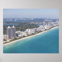 EE.UU., Florida, Miami, Cityscape con playa