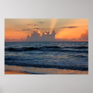Póster EE. UU., Georgia, Isla Tybee, Playa de la Isla Tyb