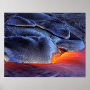 Póster EE. UU., Hawái, Big Island, Kilauea, Parques Nacio