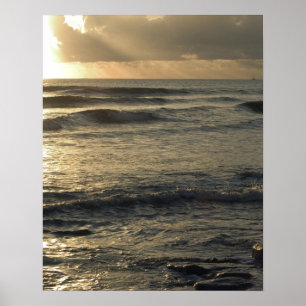 Póster EE. UU., Hawái, Kauai, costa suroeste, cerca de Wa