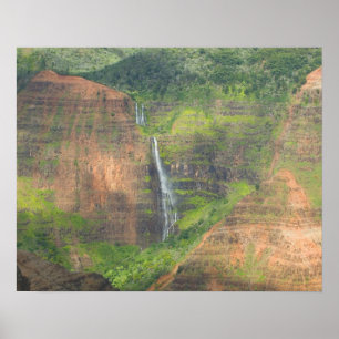 Póster EE.UU., Hawaii, Kauai, Waimea, Cañón Waimea