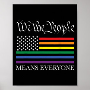 Póster EE. UU. Igualdad LGBTQ We The People Significa Tod