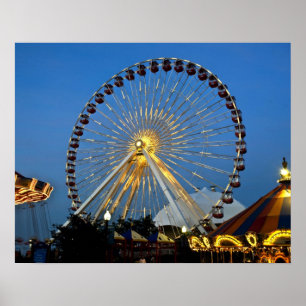 Póster EE.UU., Illinois, Chicago, Cityscapes, Luz