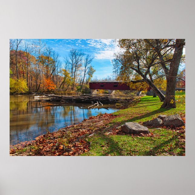 Póster EE. UU., Indiana, Cataract Falls State Recreation (Frente)