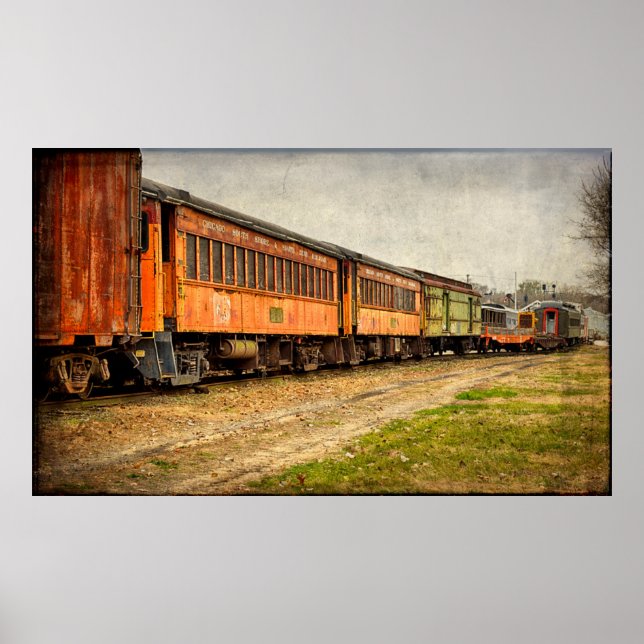 Póster EE. UU., Indiana. El Museo del Ferrocarril de Nort (Frente)