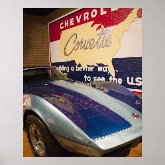 Póster EE. UU., Kentucky, Bowling Green: Corvette Naciona (Frente)