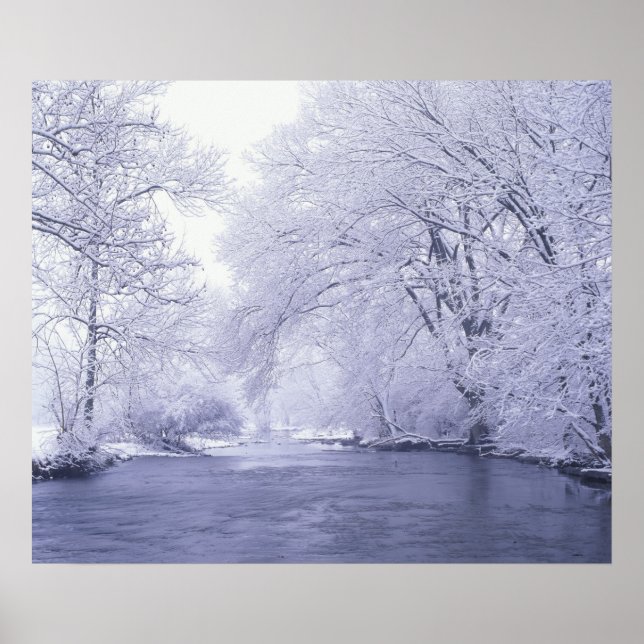 Póster EE. UU., Kentucky, Louisville. Cubierto de nieve (Frente)