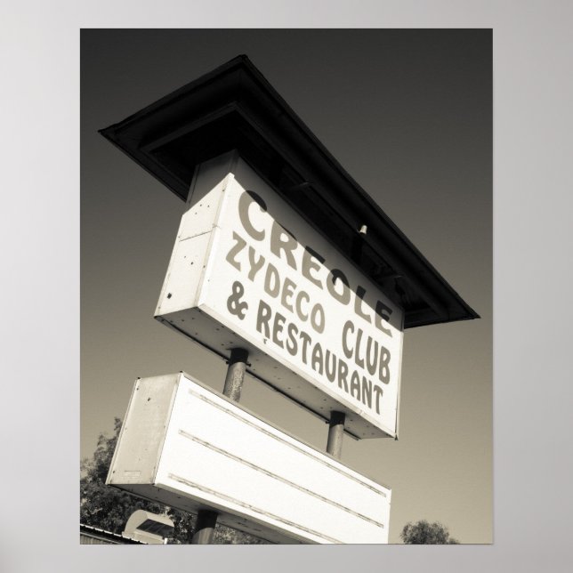 Póster EE.UU., Louisiana, Henderson. Música criolla de Zy (Frente)