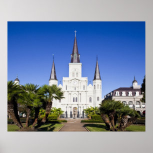 Póster EE.UU., Louisiana, Nueva Orleans. Barrio francés,