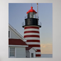 EE.UU., Maine, Lubec. Faro West Quoddy Head,
