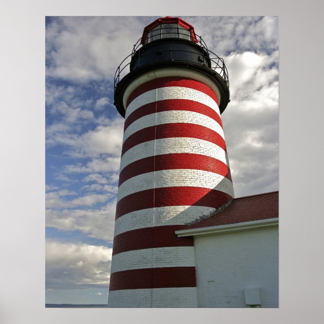 Póster EE.UU., Maine, Lubec. West Quoddy Head LIghthouse (Frente)