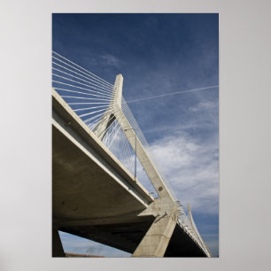 Póster EE. UU., Massachusetts, Boston. El puente Zakim.