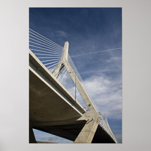 Póster EE. UU., Massachusetts, Boston. El puente Zakim. (Frente)