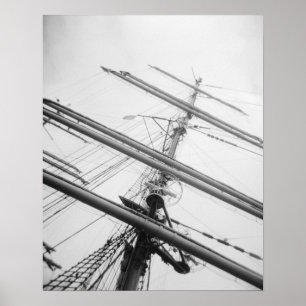 Póster EE. UU., Massachusetts, Boston. Palos de barco alt