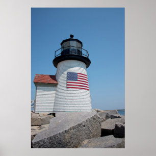 Póster EE. UU., Massachusetts, Nantucket. Brant Point