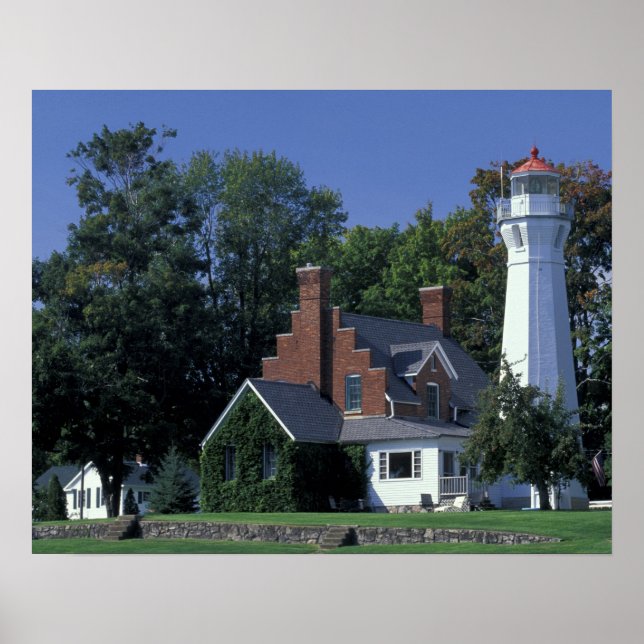 Póster EE. UU., Michigan, lago Huron. Port Sanilac (Frente)