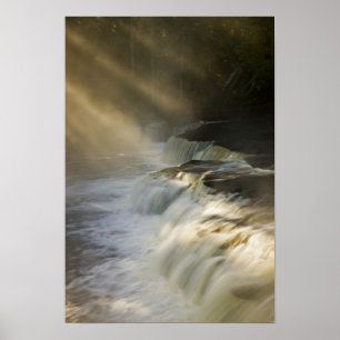 Póster EE. UU., Michigan, Península Superior. Rayos de so