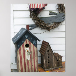 Póster EE. UU., Missouri, Herman: Casas de pájaros patrió