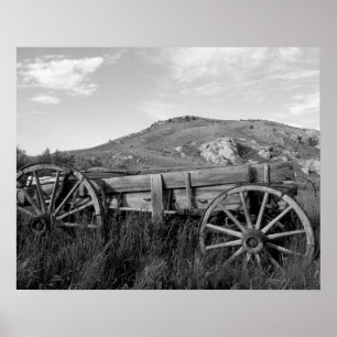 Póster EE. UU., Montana, parque estatal Bannack Carro ant